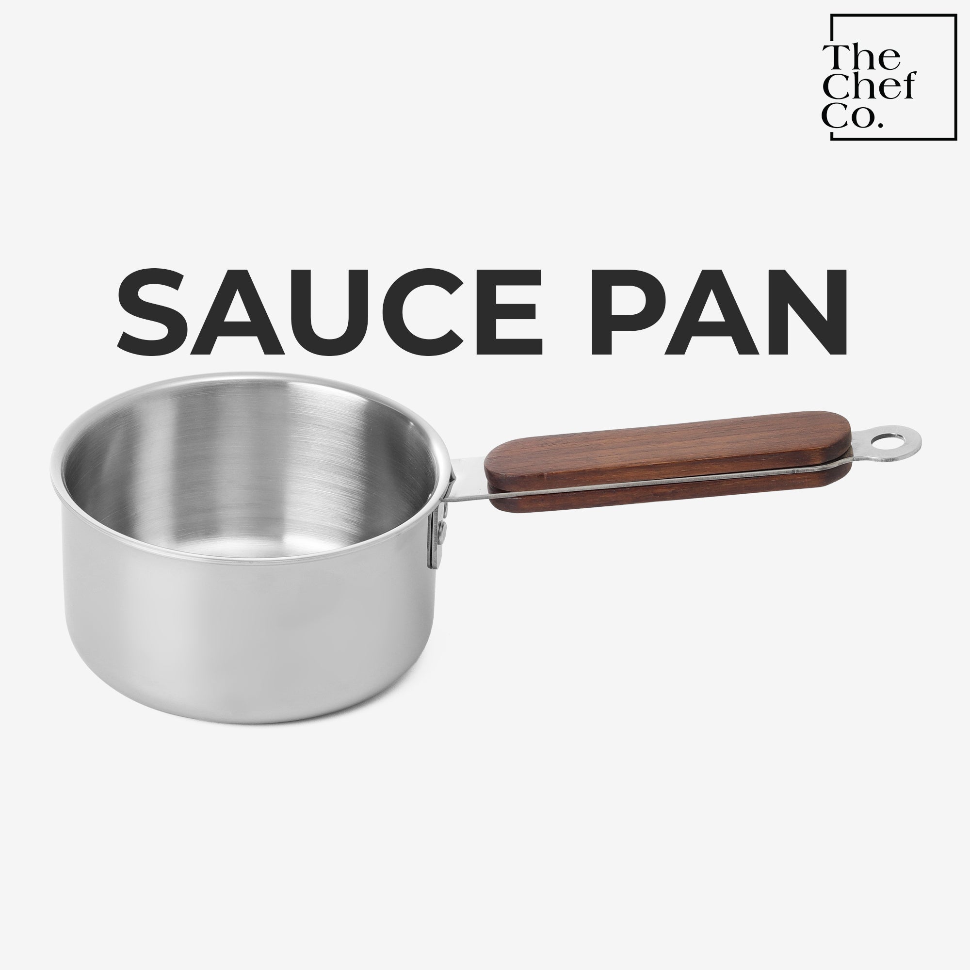Stainless Steel Triply Sauce pan with Wooden handle